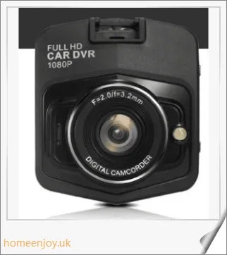 Front and rear dual car dash dashboard cam with 720p HD video recording, motion detection, and 150-degree wide-angle lens