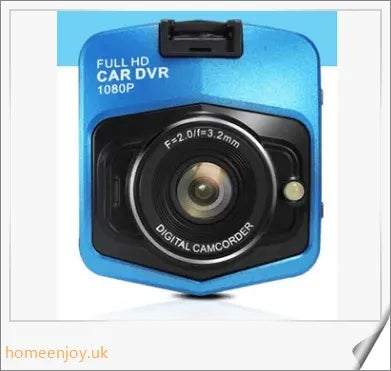 Front and rear dual car dash dashboard cam with 720p HD video recording, motion detection, and 150-degree wide-angle lens