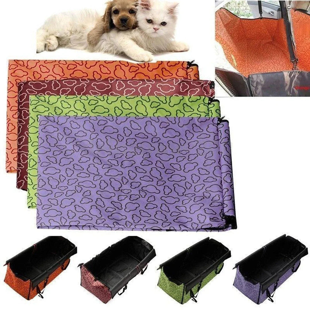 Durable, eco-friendly car back seat cover mat for pets, protecting vehicle upholstery and providing comfort for dogs during travels in the UK.