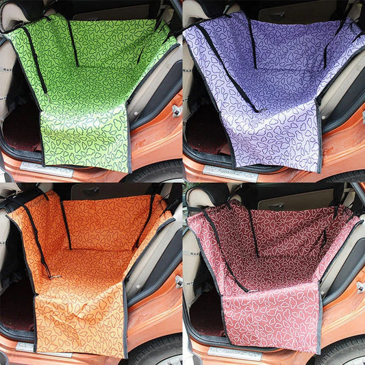 Durable, eco-friendly car back seat cover mat for pets, protecting vehicle upholstery and providing comfort for dogs during travels in the UK.