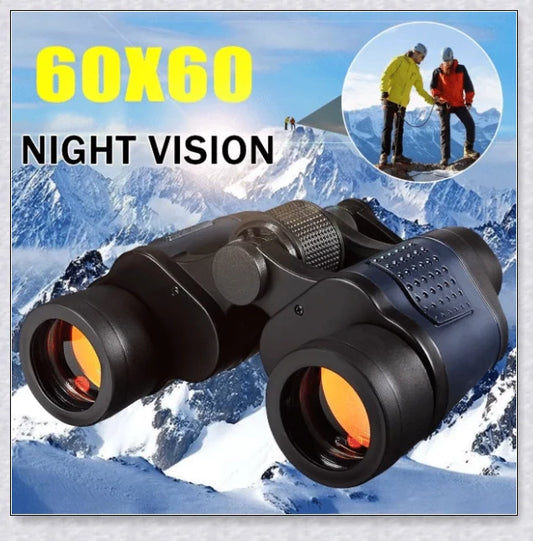 Military Grade Night Vision Binoculars Goggles with 60x magnification, anti-fog, and waterproof features for outdoor adventures