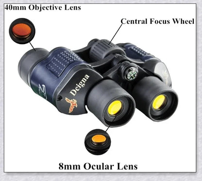 Military Grade Night Vision Binoculars Goggles with 60x magnification, anti-fog, and waterproof features for outdoor adventures
