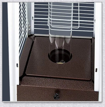 Premium stainless steel outdoor propane heater for patio, garden, or park use, providing efficient and safe warmth in cold weather