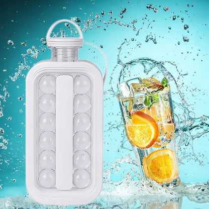 Homeenjoy_UK 2-in-1 Portable Ice Ball Maker & Water Bottle for Cold Drinks