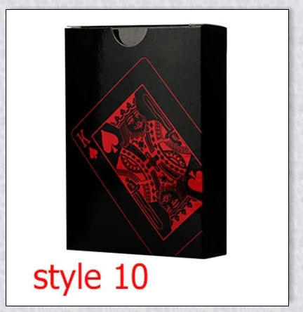 Luxurious 24K gold foil playing cards with captivating three-dimensional patterns and a waterproof, durable design