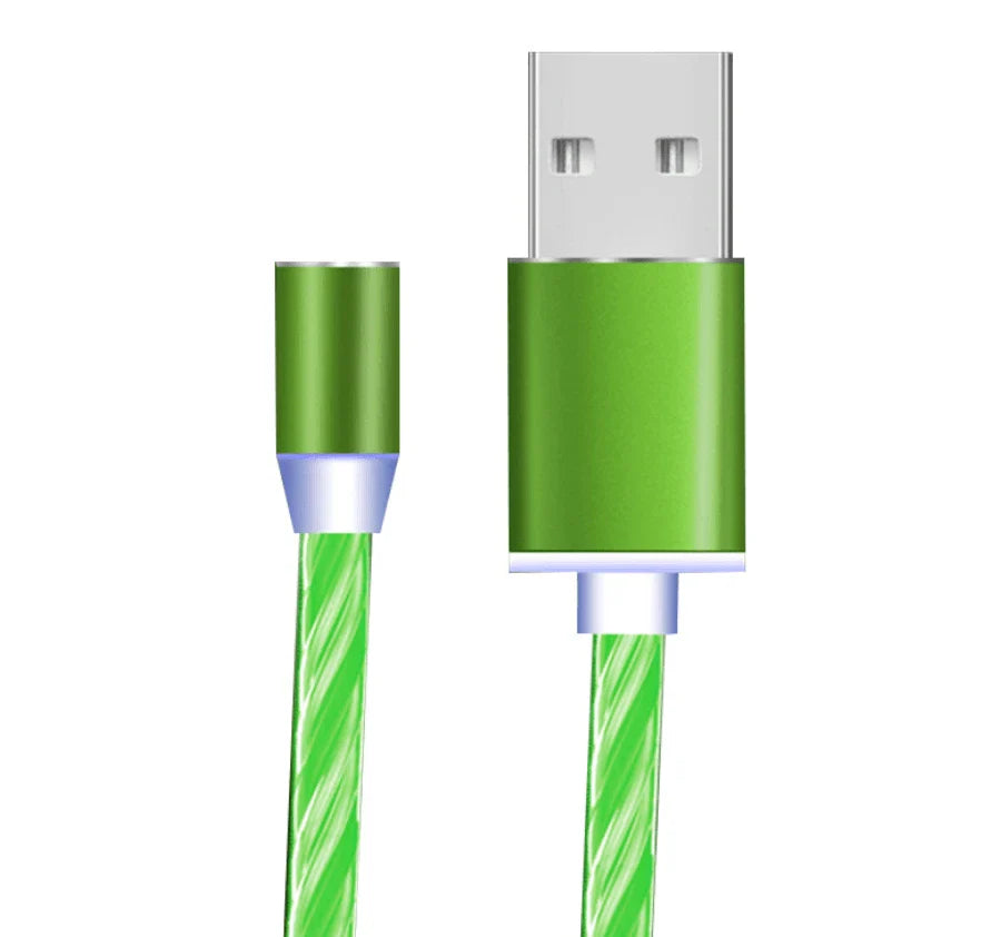 Circular Magnetic Streamer Data Cable for Apple, Android, and Type-C Devices