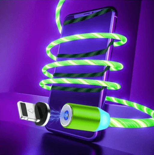 Circular Magnetic Streamer Data Cable for Apple, Android, and Type-C Devices