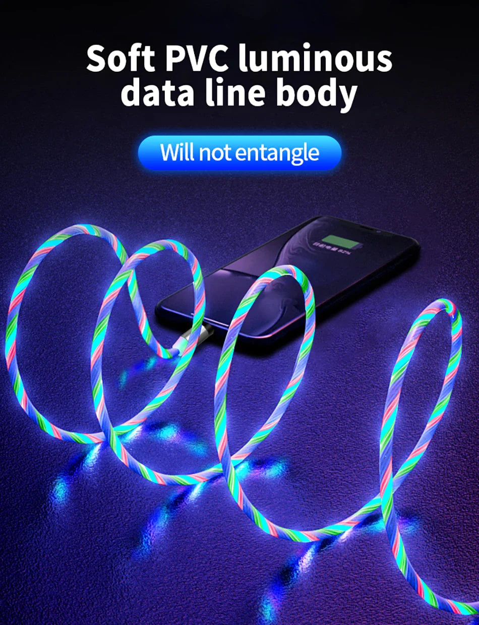 Circular Magnetic Streamer Data Cable for Apple, Android, and Type-C Devices