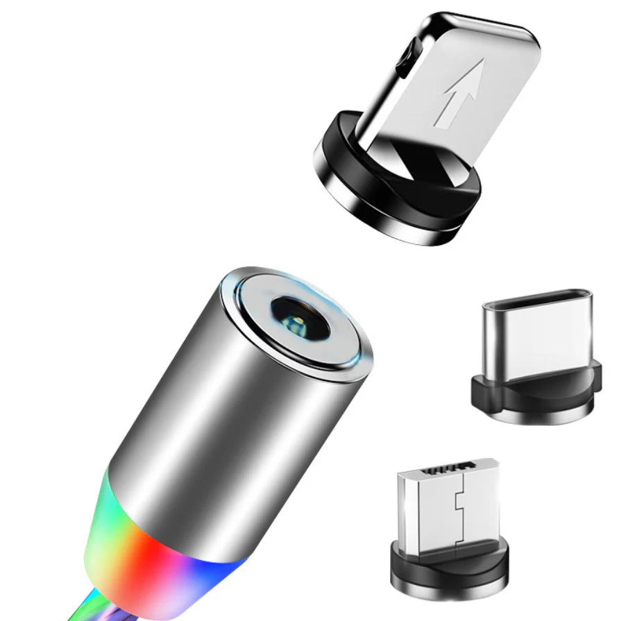 Circular Magnetic Streamer Data Cable for Apple, Android, and Type-C Devices