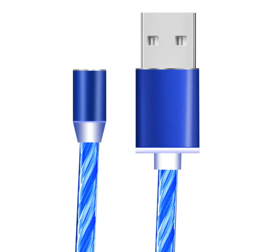 Circular Magnetic Streamer Data Cable for Apple, Android, and Type-C Devices