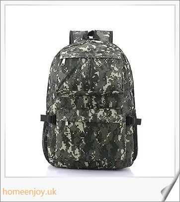 Camouflage stylish backpack with large capacity and waterproof construction for outdoor adventures