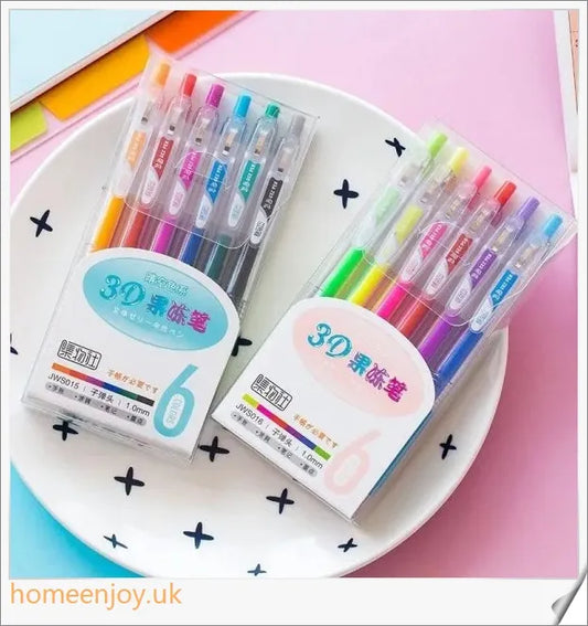 A colourful 3D jelly pen with vibrant, water-based pigments for bold, shimmering lines that inspire creative expression.
