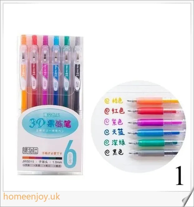 A colourful 3D jelly pen with vibrant, water-based pigments for bold, shimmering lines that inspire creative expression.