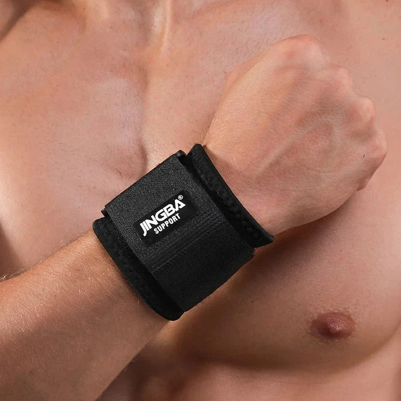 Adjustable weightlifting wristband made of premium neoprene material for superior wrist support during intense workouts and sports activities