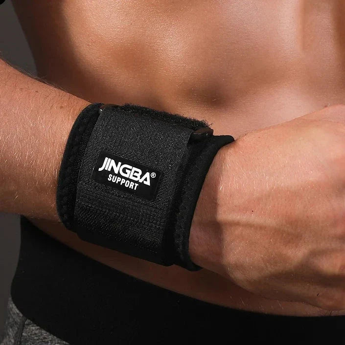Adjustable weightlifting wristband made of premium neoprene material for superior wrist support during intense workouts and sports activities