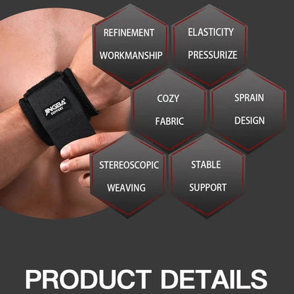 Adjustable weightlifting wristband made of premium neoprene material for superior wrist support during intense workouts and sports activities