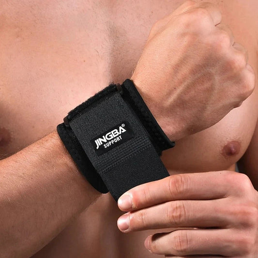 Adjustable weightlifting wristband made of premium neoprene material for superior wrist support during intense workouts and sports activities