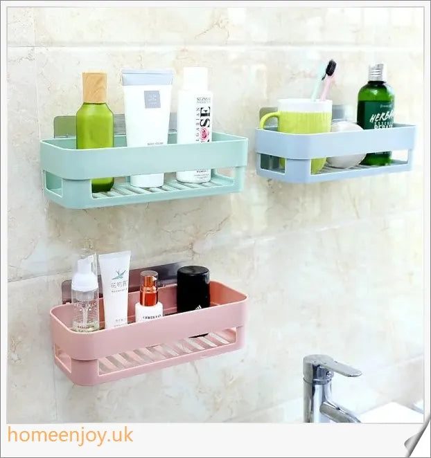 Bathroom Adhesive Shelf - Sleek, Rust-Resistant Storage Solution for Modern Bathrooms