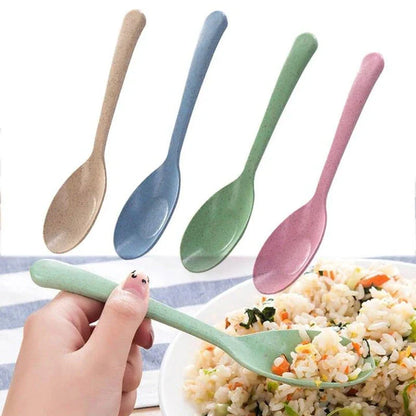 Eco-Friendly Wheat Straw Spoons - Sustainable, Durable, and Visually Appealing Tableware