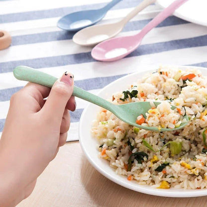 Eco-Friendly Wheat Straw Spoons - Sustainable, Durable, and Visually Appealing Tableware
