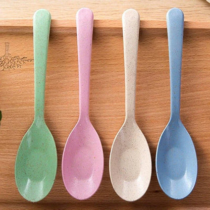 Eco-Friendly Wheat Straw Spoons - Sustainable, Durable, and Visually Appealing Tableware