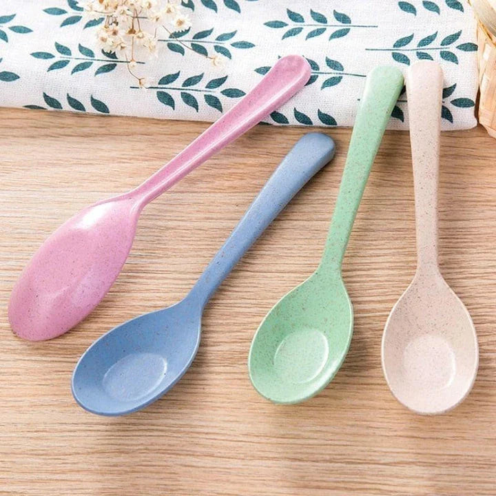 Eco-Friendly Wheat Straw Spoons - Sustainable, Durable, and Visually Appealing Tableware