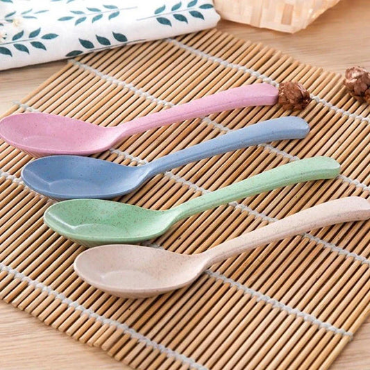 Eco-Friendly Wheat Straw Spoons - Sustainable, Durable, and Visually Appealing Tableware