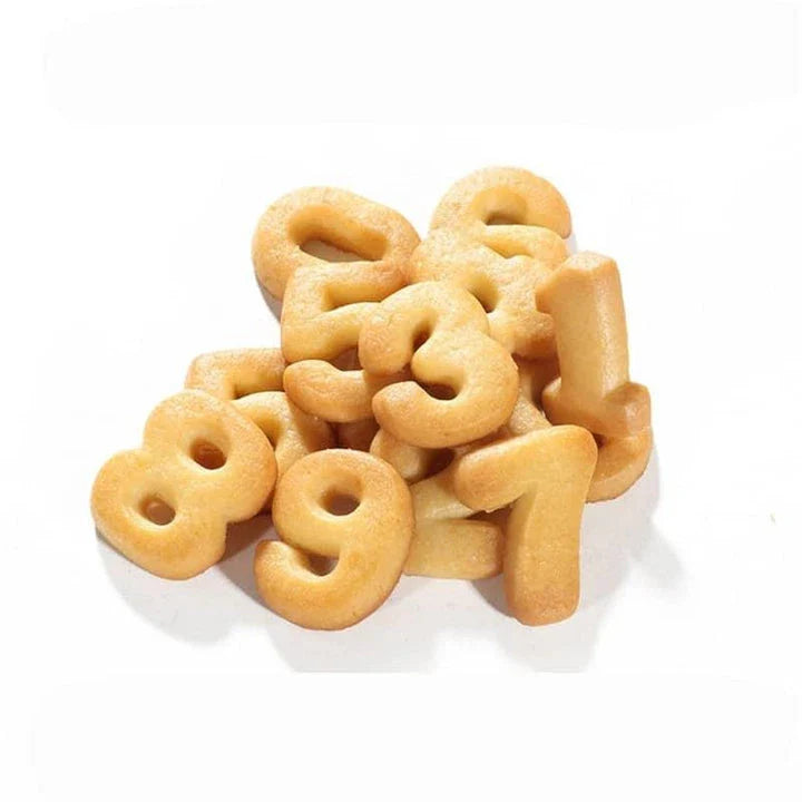 Premium stainless steel 3D number-shaped cookie moulds for creative baking
