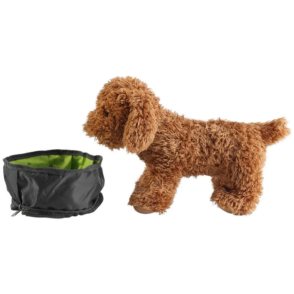 Collapsible pet bowl made of polyester, available in various colours, for outdoor adventures and activities with pets