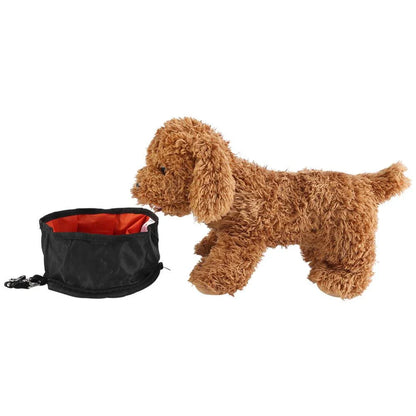 Collapsible pet bowl made of polyester, available in various colours, for outdoor adventures and activities with pets