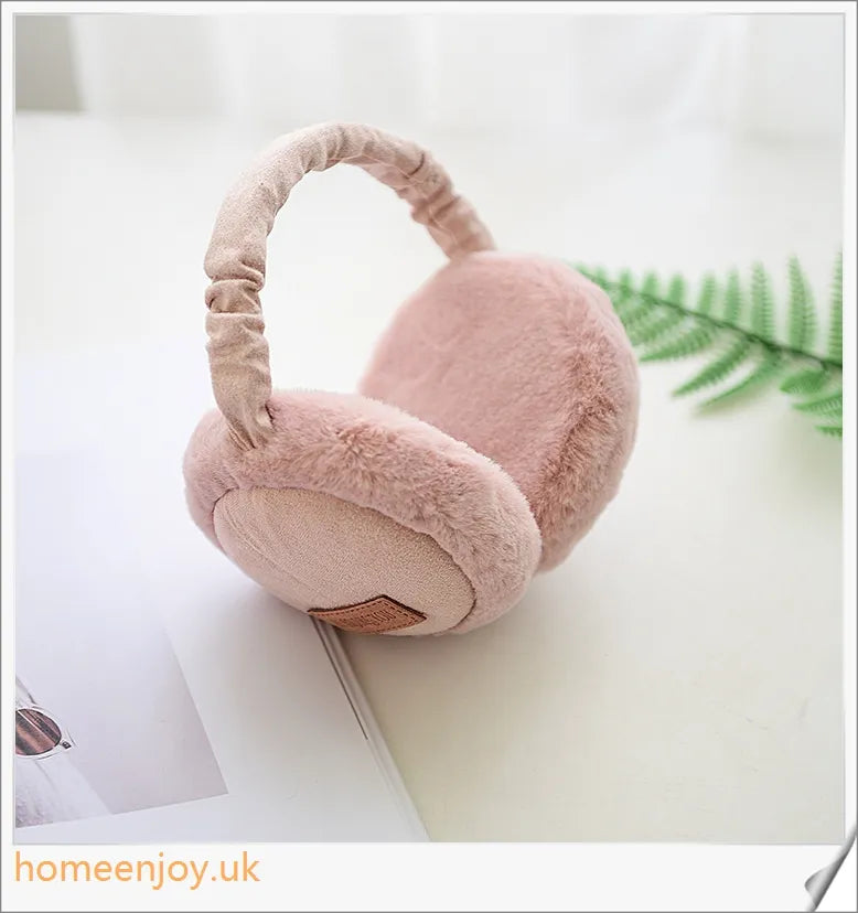 Bluetooth headphones with warm, plush earmuffs in a foldable, soft and adjustable design for winter accessories