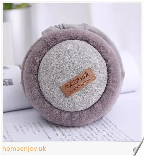 Bluetooth headphones with warm, plush earmuffs in a foldable, soft and adjustable design for winter accessories
