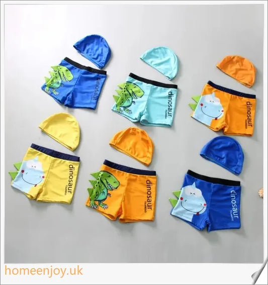 Dinosaur-themed boy boxer shorts in premium polyester fabric with snug, comfortable fit