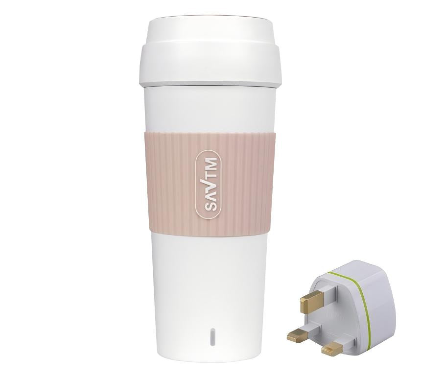 Homeenjoy UK Rapid Boiling 400ml Smart Electric Kettle Thermal Cup - BPA-Free, Portable, Premium Travel Vacuum Flask | 304 Stainless Steel Insulated Water Bottle | Leak-Proof & Luggage Friendly Design for Holiday & Commuting