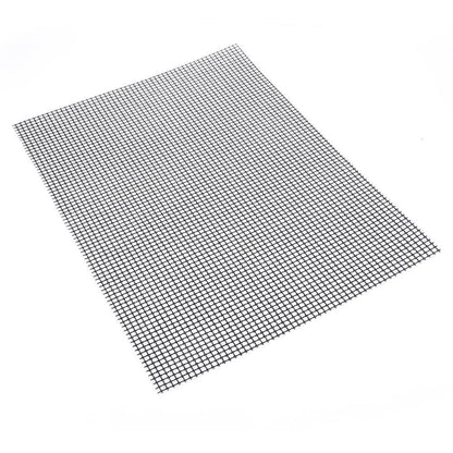 Premium non-stick barbeque grilling mat with glass fibre cloth construction and Teflon coating for effortless grilling and cleaning