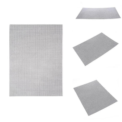 Premium non-stick barbeque grilling mat with glass fibre cloth construction and Teflon coating for effortless grilling and cleaning