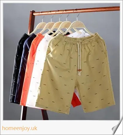 Premium cotton beach shorts in a variety of vibrant colours, perfect for your coastal adventures.