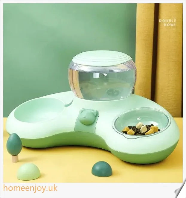 Homeenjoy UK Automatic Drinking Water and Feeding Double Bowl