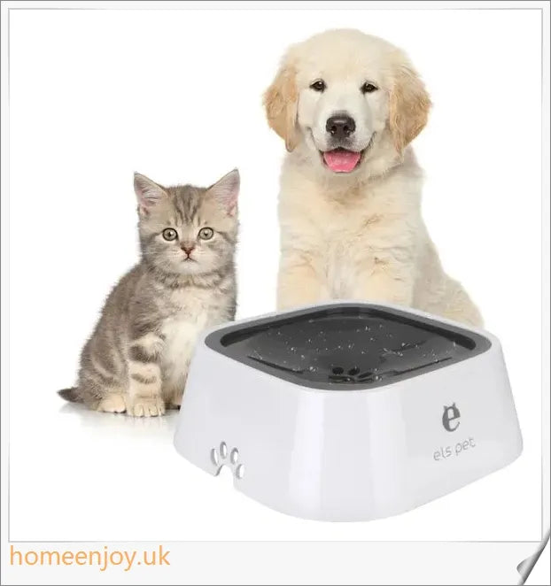 Premium 1.5L pet water bowl with anti-overflow and slow water feeder features, suitable for home, office, and travel use