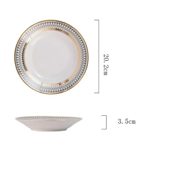 Elegant marble ceramic plate with a sophisticated and timeless design, perfect for dining and entertaining.