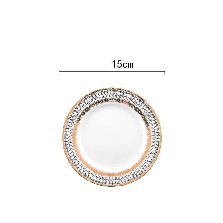 Elegant marble ceramic plate with a sophisticated and timeless design, perfect for dining and entertaining.