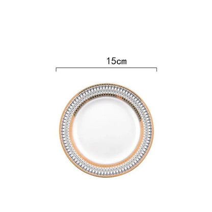 Elegant marble ceramic plate with a sophisticated and timeless design, perfect for dining and entertaining.