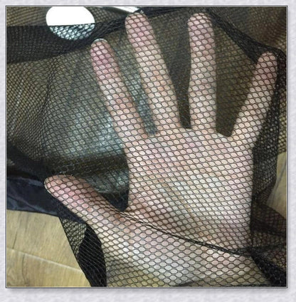 Portable Kids & Pets Safety Door Guard made of fiberglass mesh, ideal for securing doorways and stairwells to keep pets contained