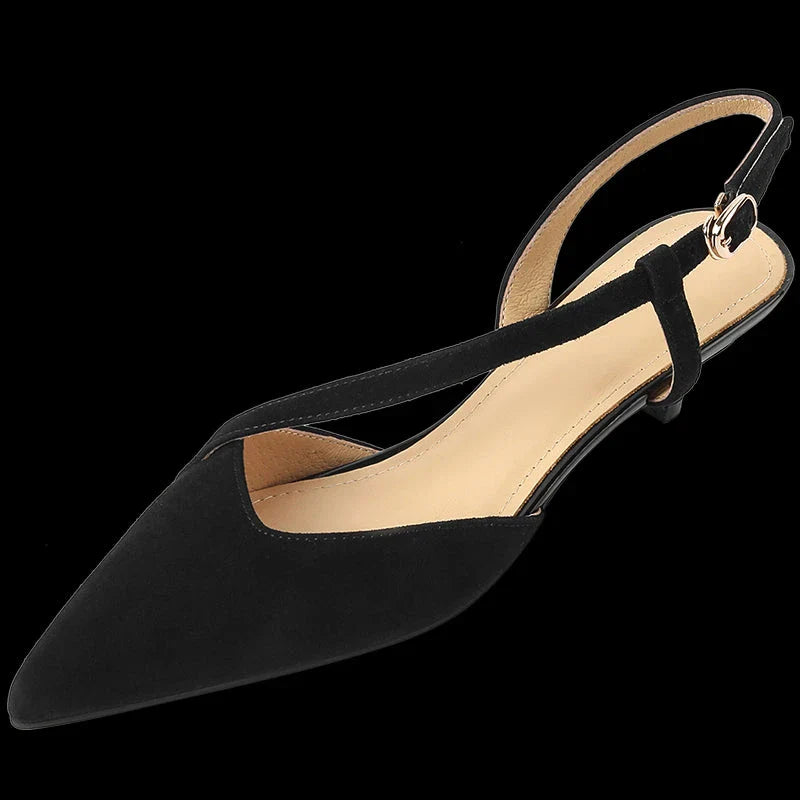Elegant high heel leather sandals in green for fashionable women