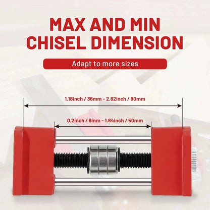 A high-quality precision honing guide for sharpening woodworking chisels and planer blades