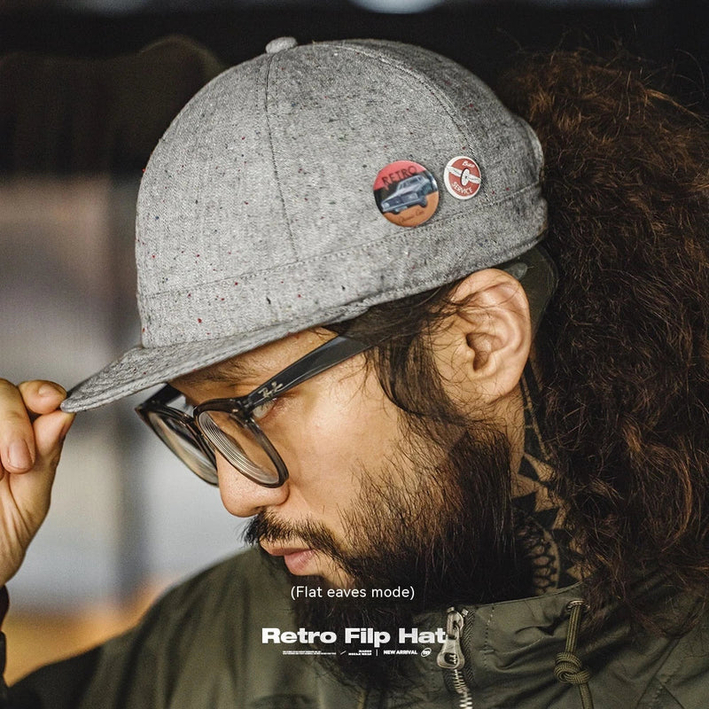 Homeenjoy UK Fashion Flat Brim Peaked Cap for Men