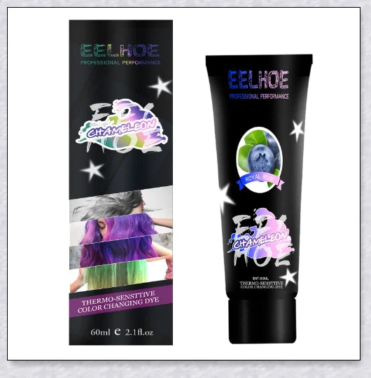 Thermochromic hair dye that changes colour with temperature, infused with nourishing Brazilian Argan Oil and Keratin Essence