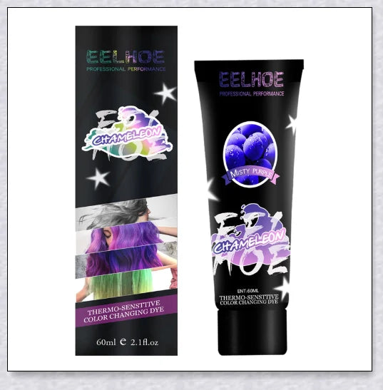 Thermochromic hair dye that changes colour with temperature, infused with nourishing Brazilian Argan Oil and Keratin Essence