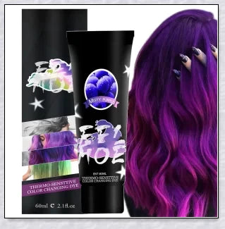Thermochromic hair dye that changes colour with temperature, infused with nourishing Brazilian Argan Oil and Keratin Essence
