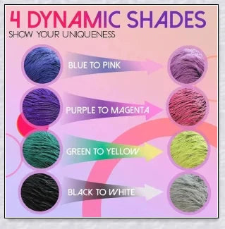 Thermochromic hair dye that changes colour with temperature, infused with nourishing Brazilian Argan Oil and Keratin Essence